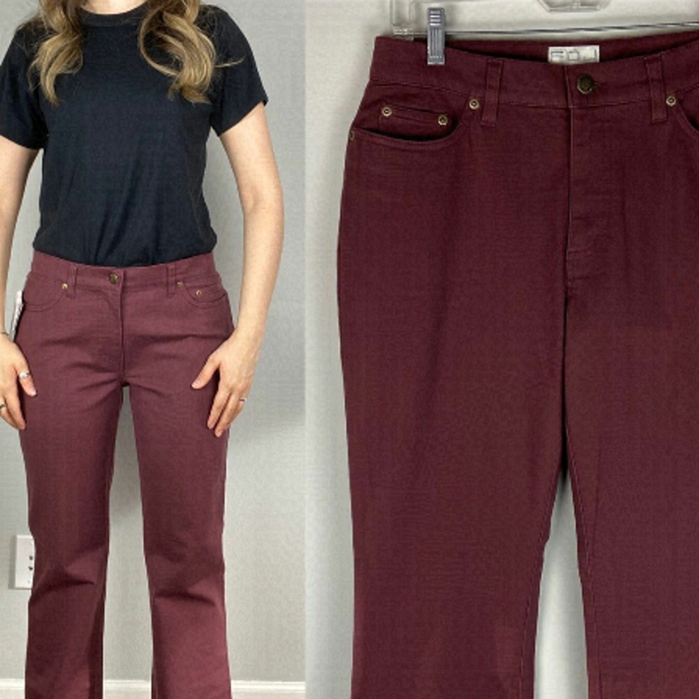 Nwt Straight leg burgundy red trousers pants jeans. French dressing